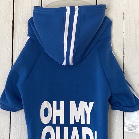 Dog “Oh My Quad!” Blue Hoodie - Picture 4 of 10